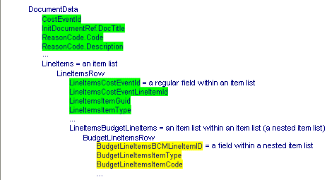 XML Excel Contraint example.