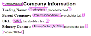 Applying the DocumentData element to the entire file example.